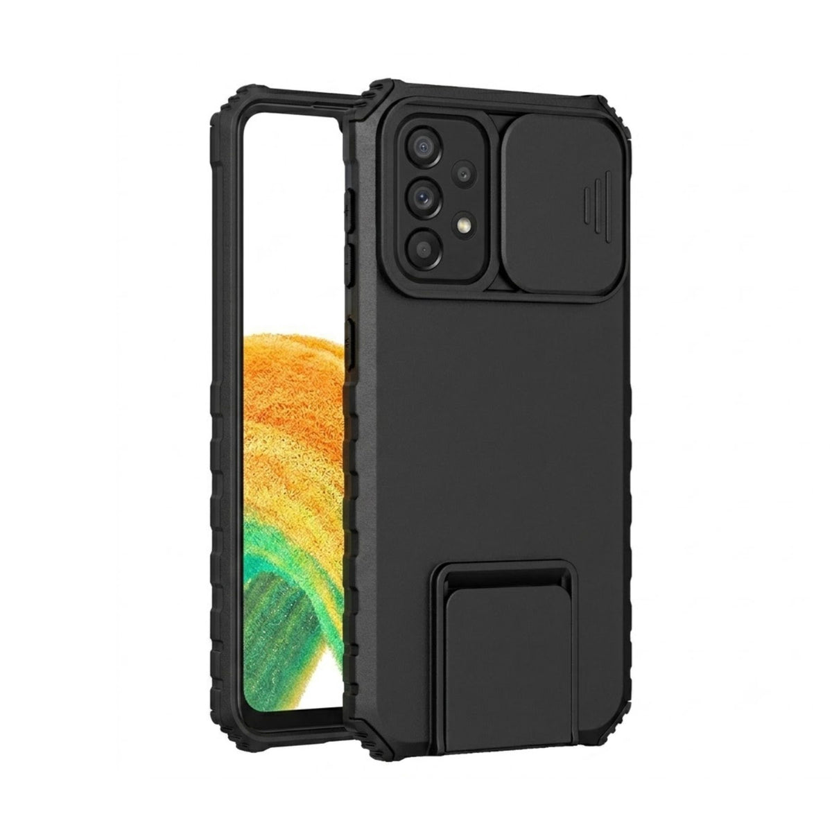 Husă Samsung Galaxy A33 5G, ultra-rezistentă cu suport, negru