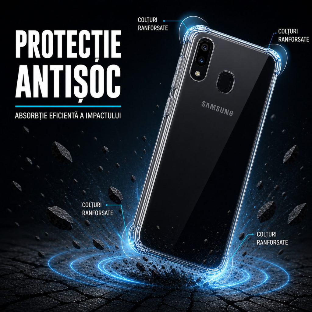 Husă Samsung Galaxy A40, antișoc, transparent
