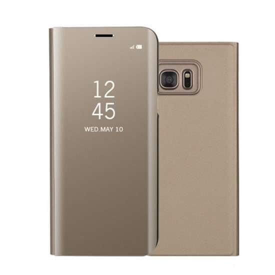 Husă Samsung Galaxy A40, tip carte cu oglindă, auriu