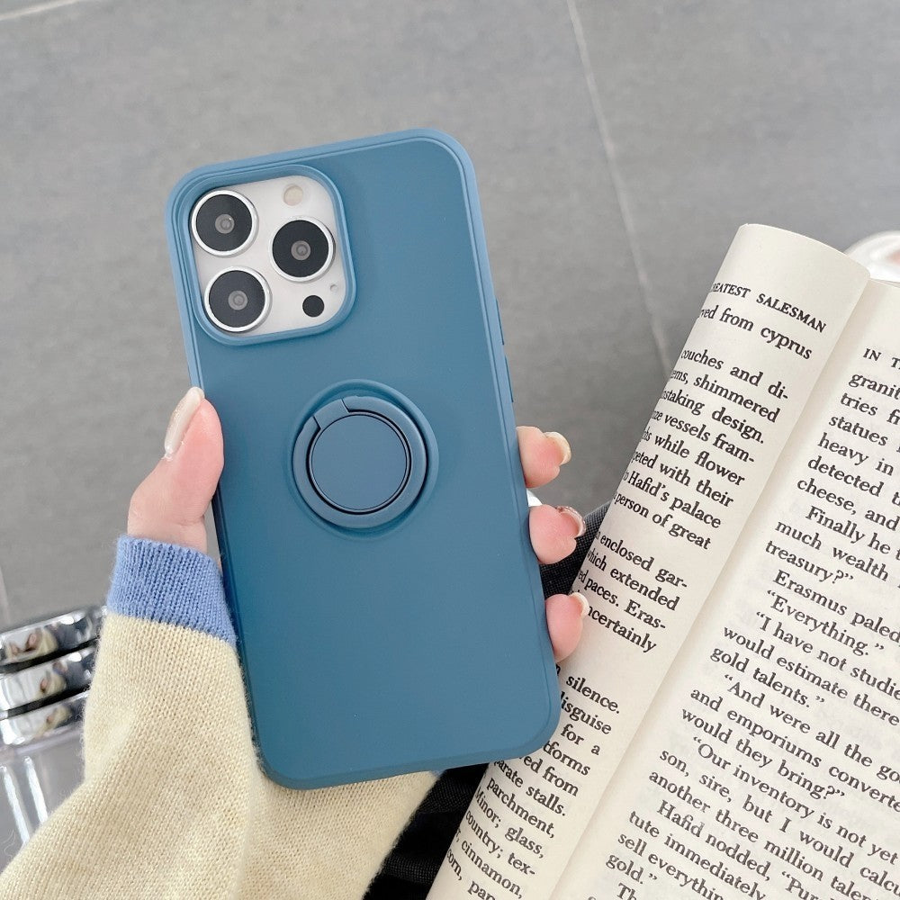 Husă Samsung Galaxy A51, silicon cu inel, albastru