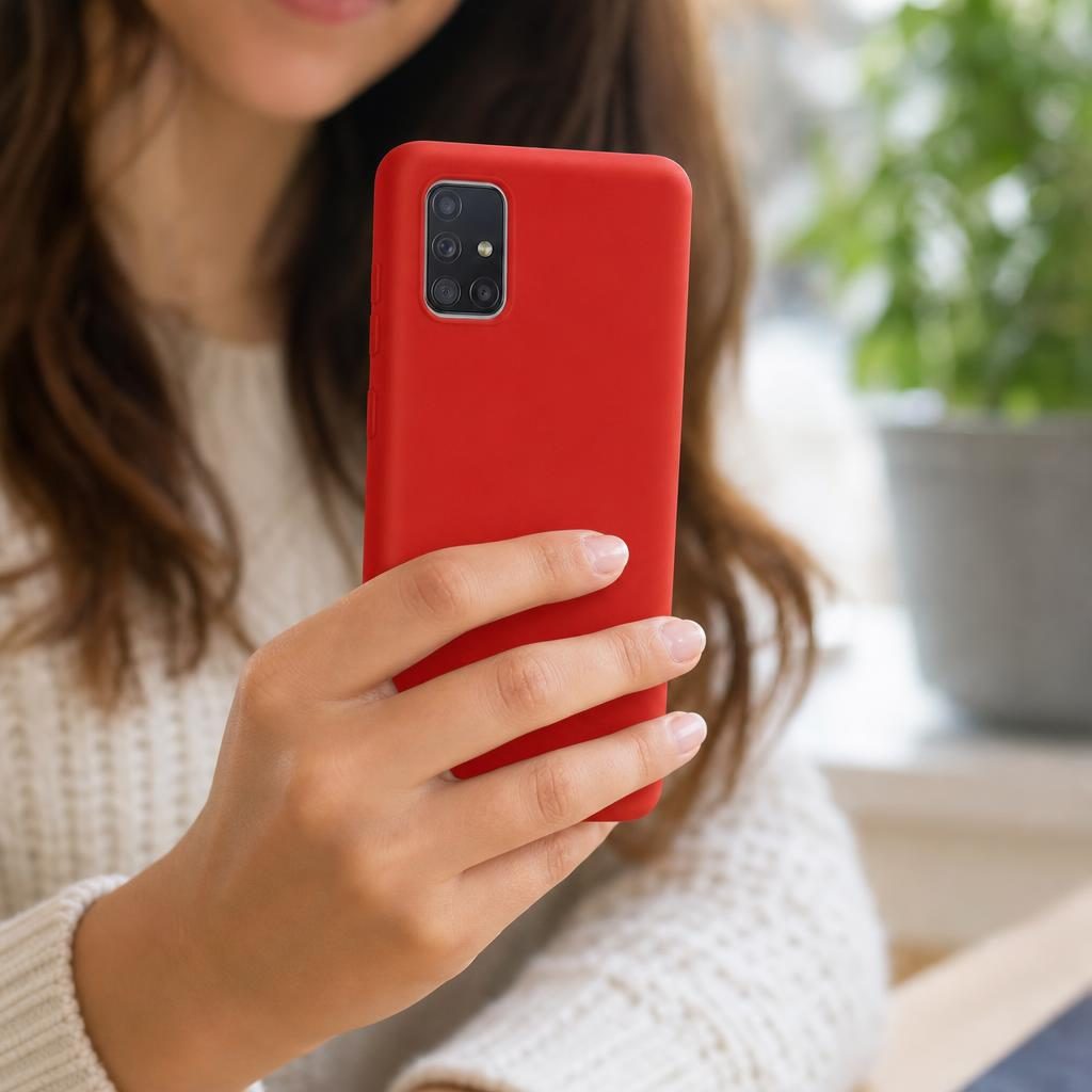 Husă Samsung Galaxy A51, silicon, roșu