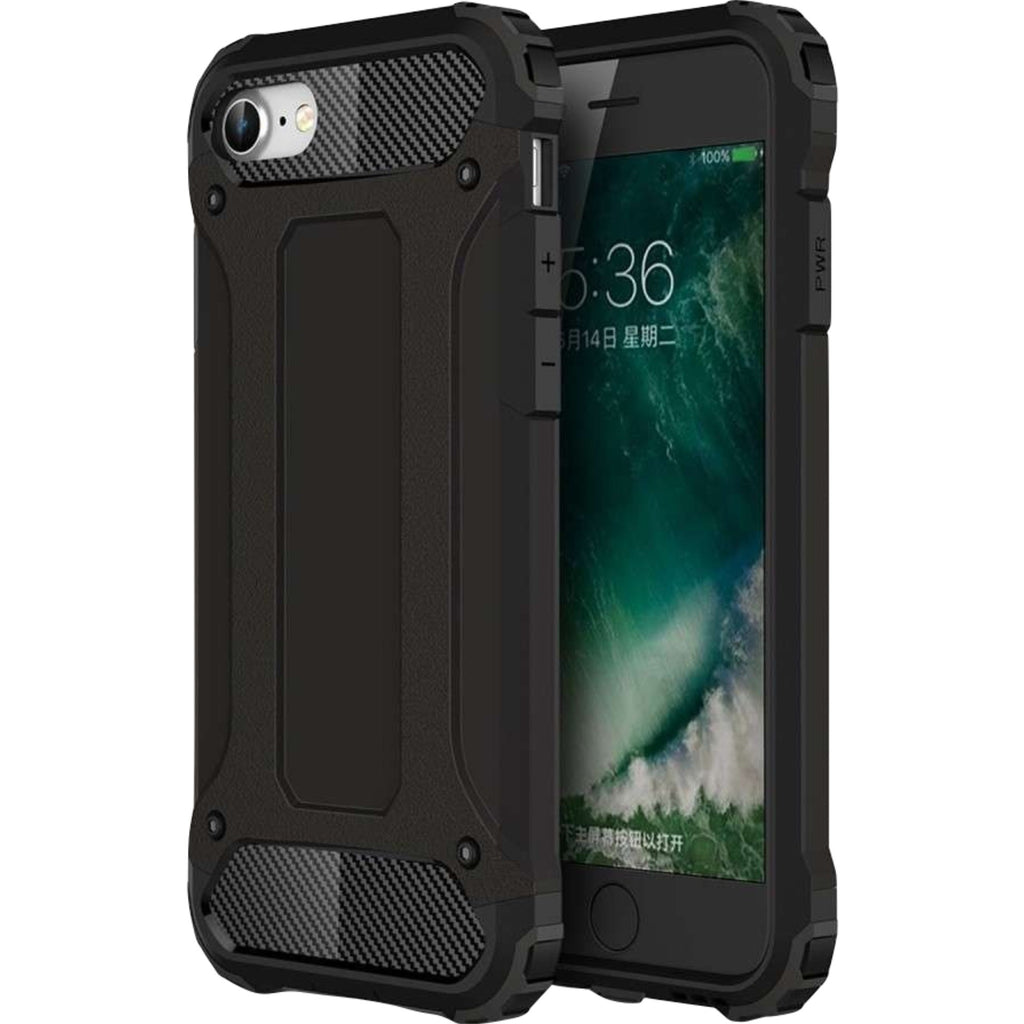 Husă Samsung Galaxy A51, ultra-rezistentă cu suport, din silicon și plastic, negru