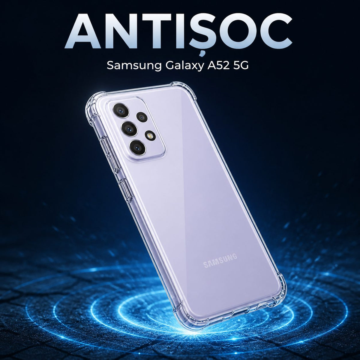 Husă Samsung Galaxy A52 / A52 5G, antișoc, transparent