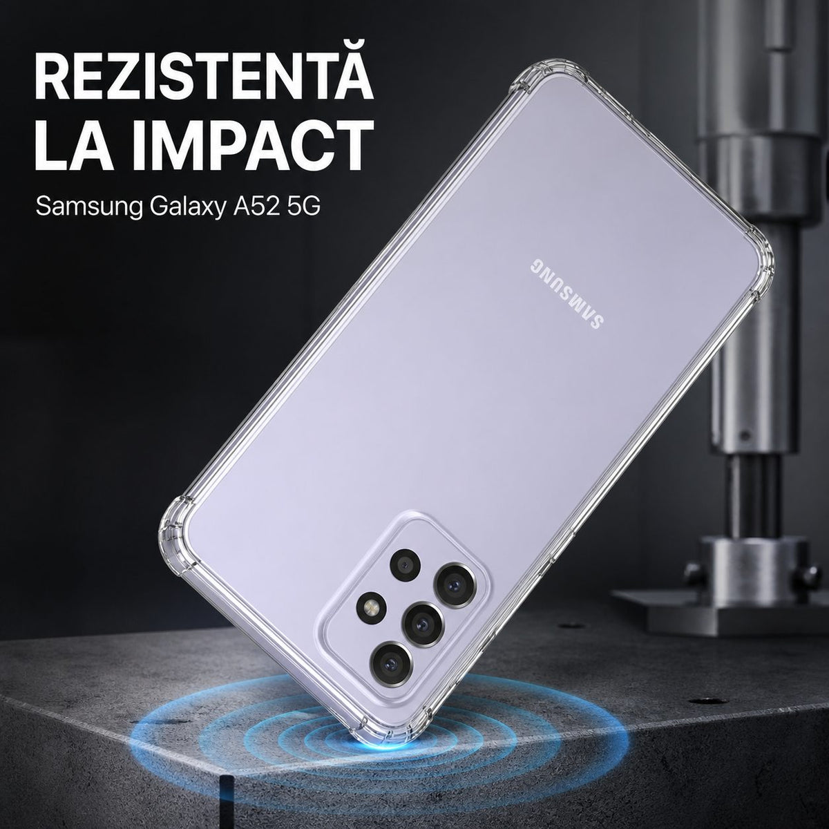 Husă Samsung Galaxy A52 / A52 5G, antișoc, transparent