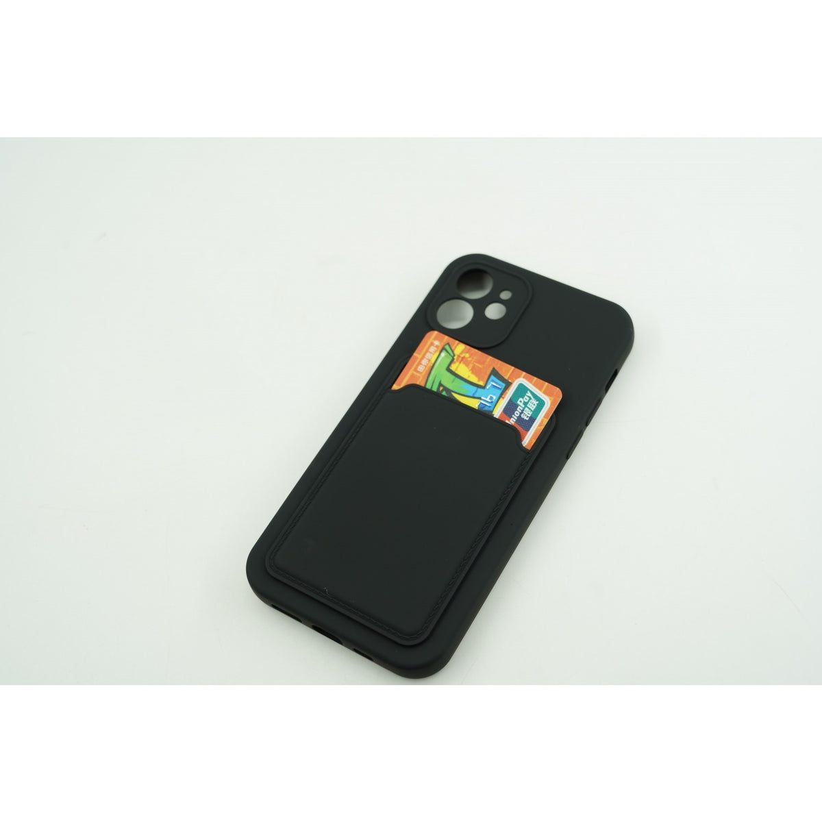 Husă Samsung Galaxy A52 / A52 5G, cu buzunar pentru card, negru