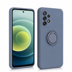 Husă Samsung Galaxy A52 / A52 5G, silicon cu inel, albastru deschis