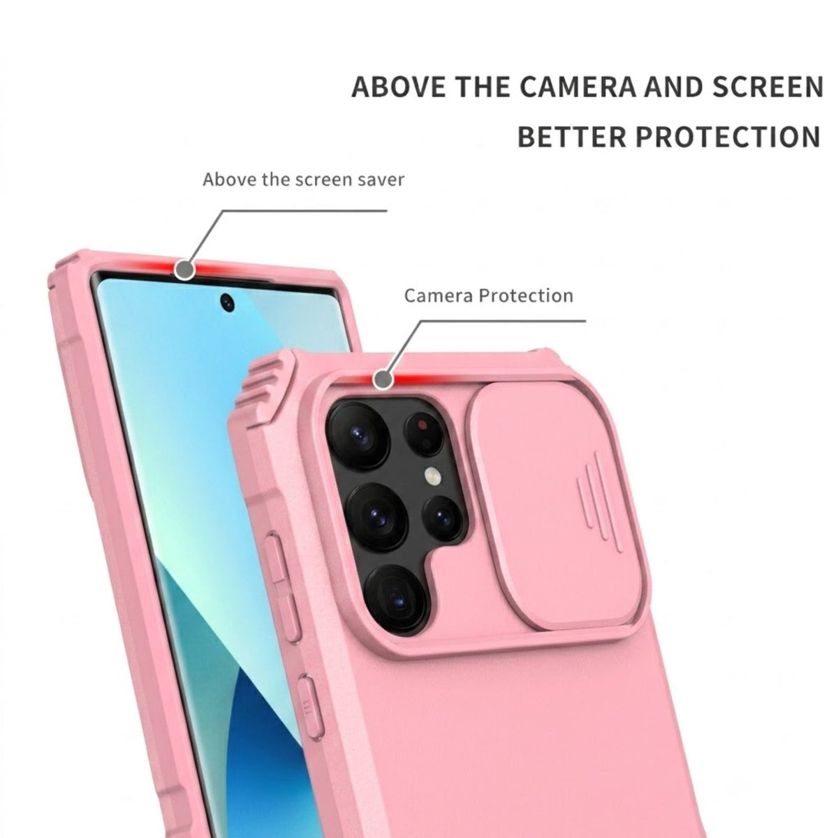 Husă Samsung Galaxy A53 5G, ultra-rezistentă cu suport, roz