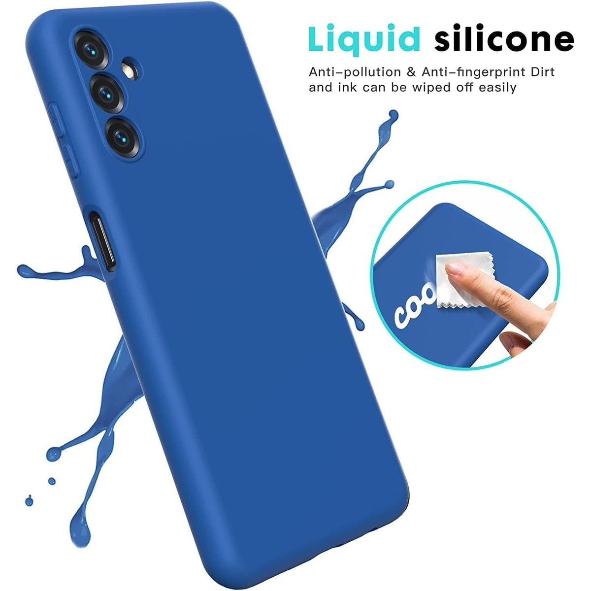 Husă Samsung Galaxy A55, silicon, albastru