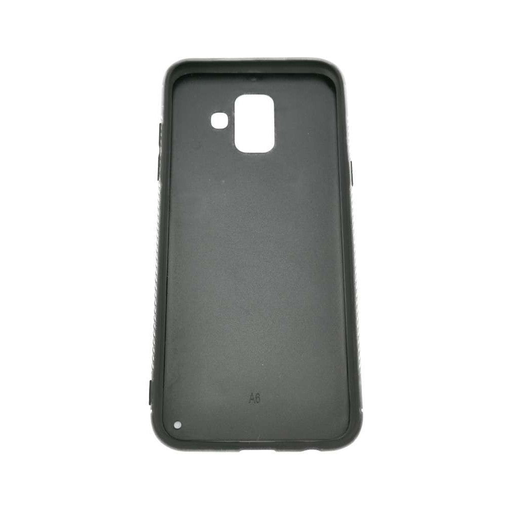 Husă Samsung Galaxy A6 2018, cu spate din sticlă în degrade, albastru