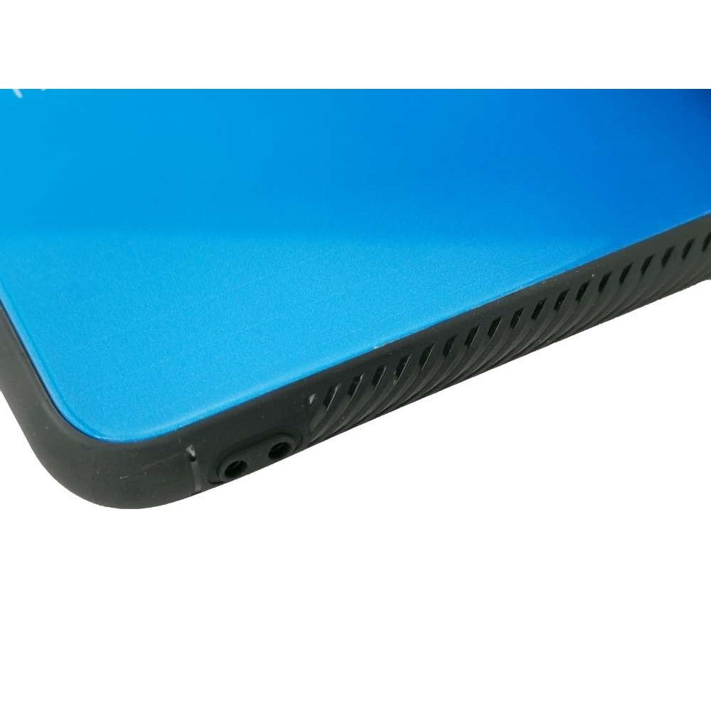Husă Samsung Galaxy A6 2018, cu spate din sticlă în degrade, albastru