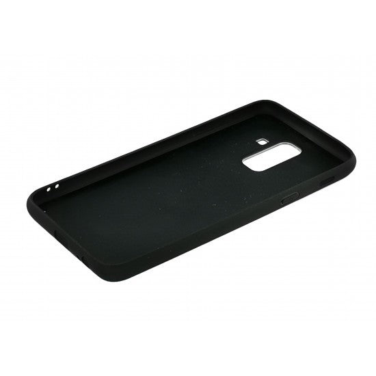 Husă Samsung Galaxy A6 Plus, cu spate din sticlă în degrade, albastru