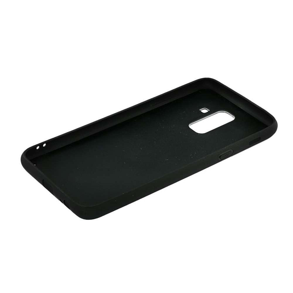 Husă Samsung Galaxy A6 Plus, cu spate din sticlă în degrade, albastru