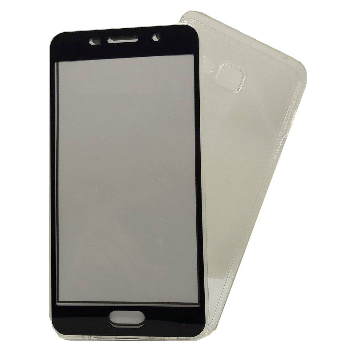 Husă Samsung Galaxy A7 2016, 360°, transparent cu margini negre