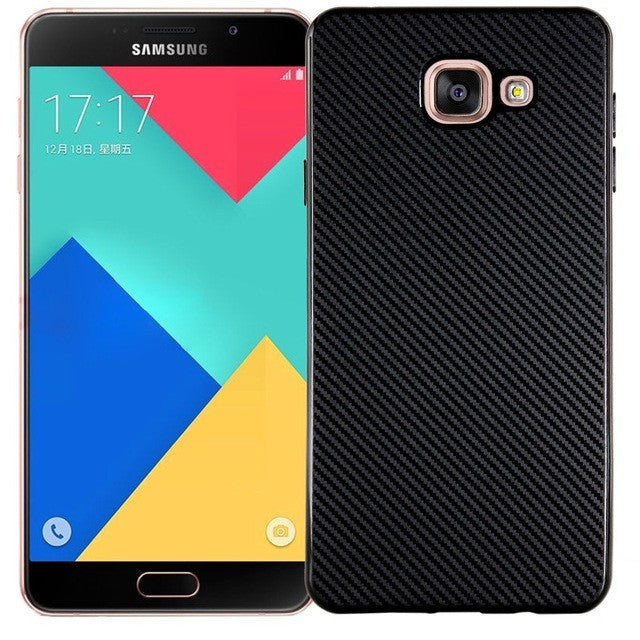 Husă Samsung Galaxy A7 2016, model carbon, negru