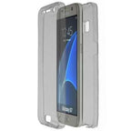 Husă Samsung Galaxy A7 2017, 360°, din TPU transparent, negru