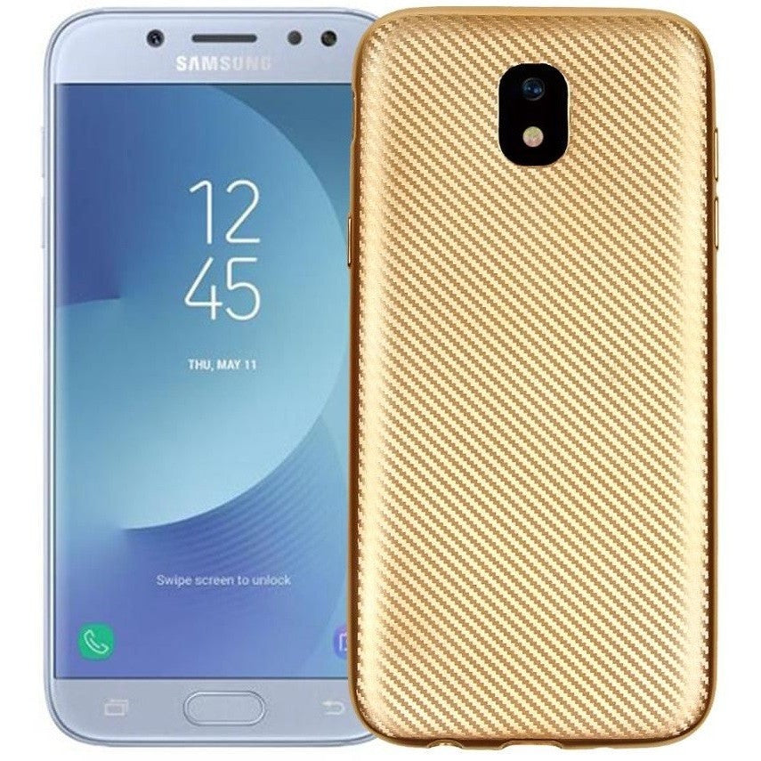 Husă Samsung Galaxy A7 2017, model carbon, auriu