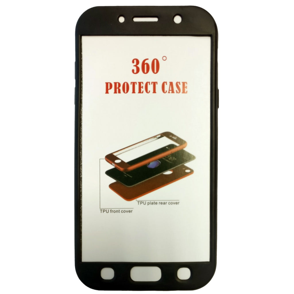 Husă Samsung Galaxy A7 2017, silicon 360°, din silicon moale, negru