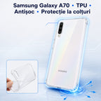 Husă Samsung Galaxy A70, antișoc, transparent