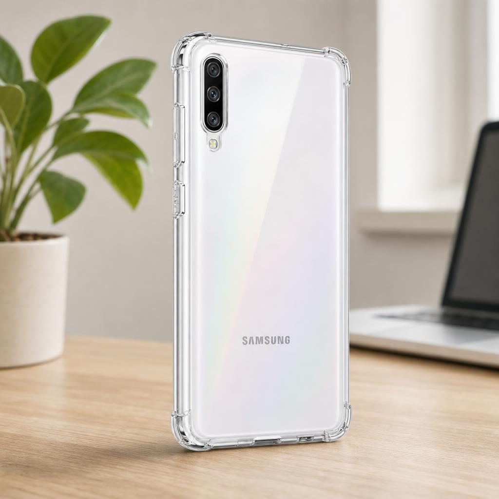 Husă Samsung Galaxy A70, antișoc, transparent