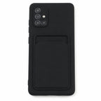 Husă Samsung Galaxy A71, cu buzunar pentru card, negru