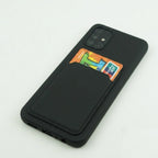 Husă Samsung Galaxy A71, cu buzunar pentru card, negru