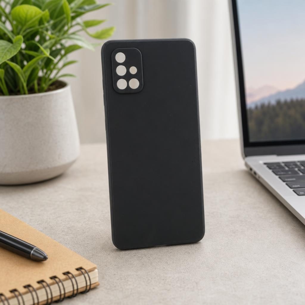 Husă Samsung Galaxy A71, mată, negru