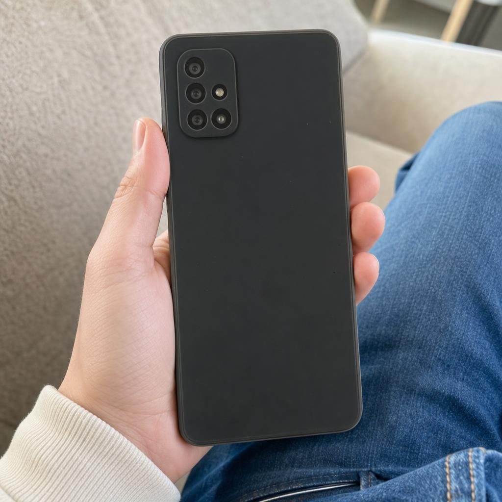 Husă Samsung Galaxy A71, mată, negru