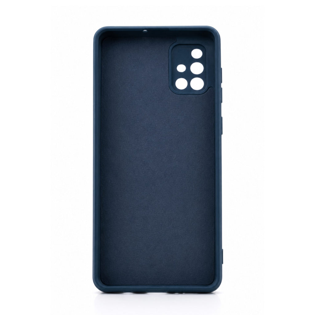 Husă Samsung Galaxy A71, silicon cu inel, albastru