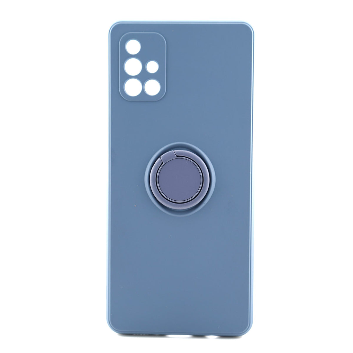 Husă Samsung Galaxy A71, silicon cu inel, albastru deschis