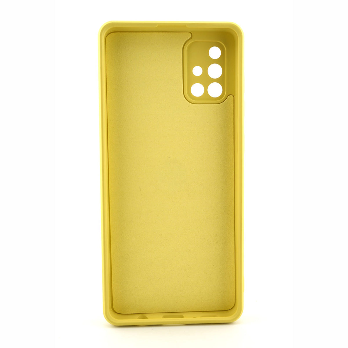 Husă Samsung Galaxy A71, silicon cu inel, galben