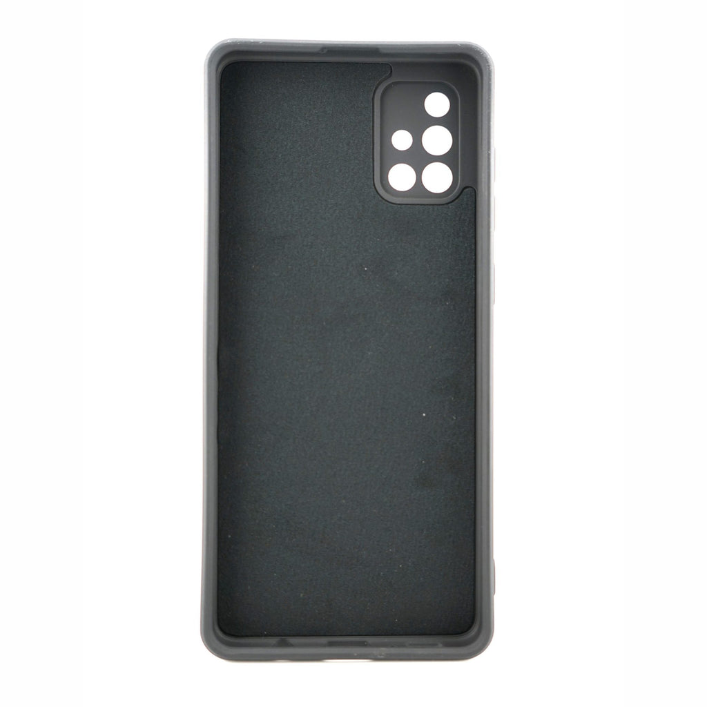 Husă Samsung Galaxy A71, silicon cu inel, negru