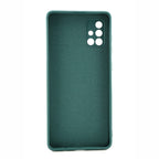 Husă Samsung Galaxy A71, silicon cu inel, verde