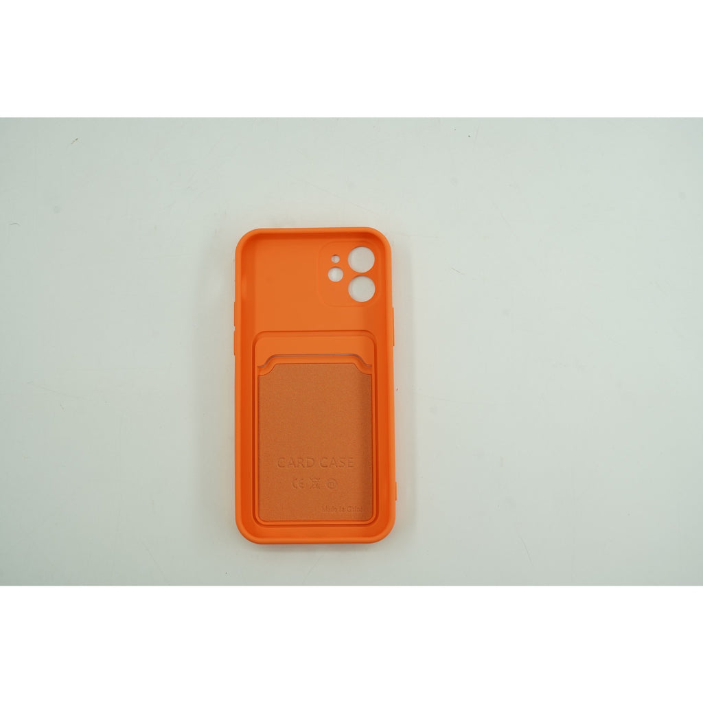 Husă Samsung Galaxy A72 / A72 5G, cu buzunar pentru card, portocaliu