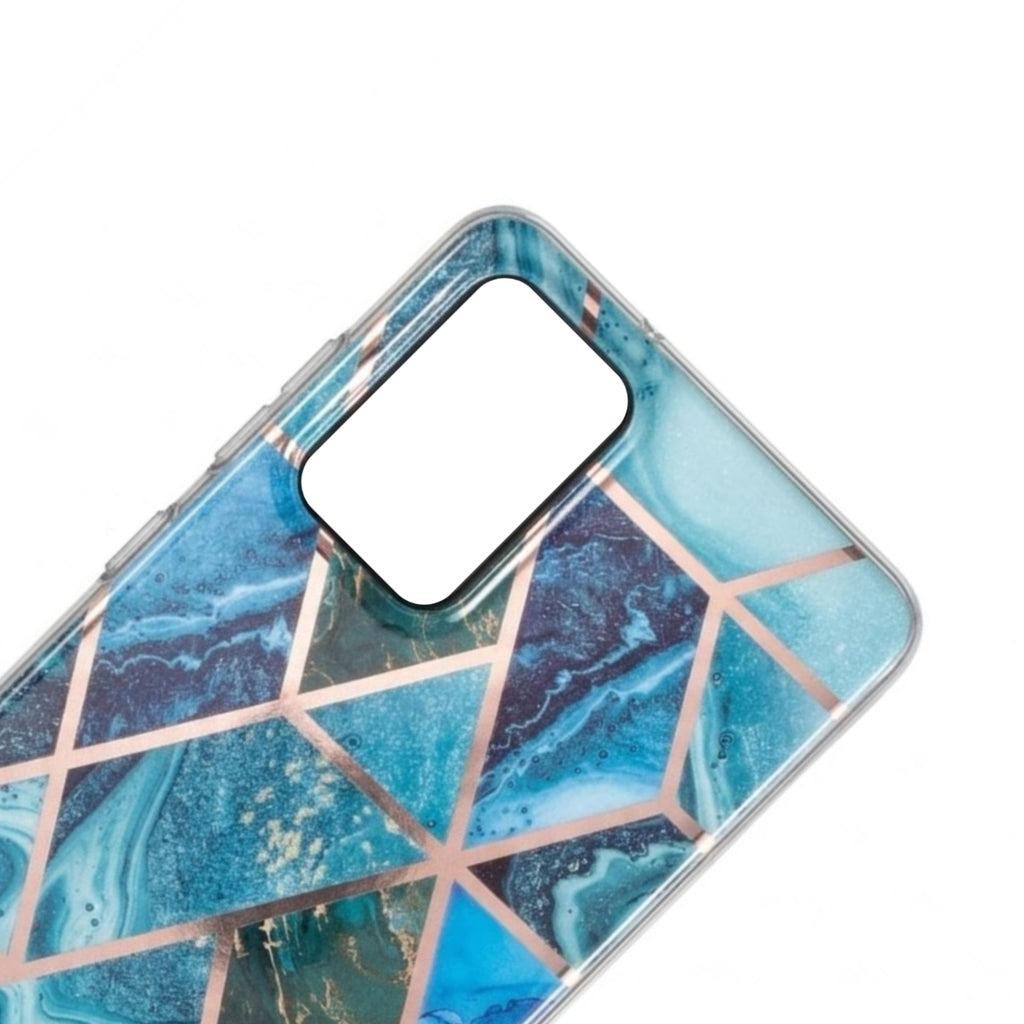Husă Samsung Galaxy A72 / A72 5G, marmorată, albastru