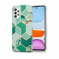 Husă Samsung Galaxy A72 / A72 5G, marmorată, verde