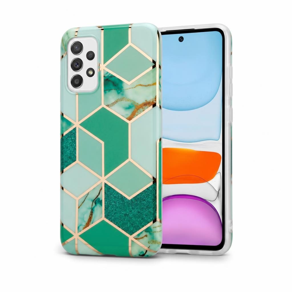 Husă Samsung Galaxy A72 / A72 5G, marmorată, verde