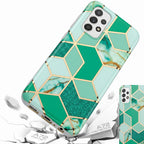Husă Samsung Galaxy A72 / A72 5G, marmorată, verde