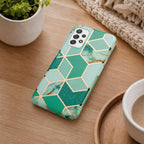 Husă Samsung Galaxy A72 / A72 5G, marmorată, verde