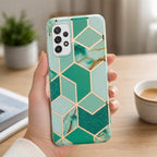 Husă Samsung Galaxy A72 / A72 5G, marmorată, verde