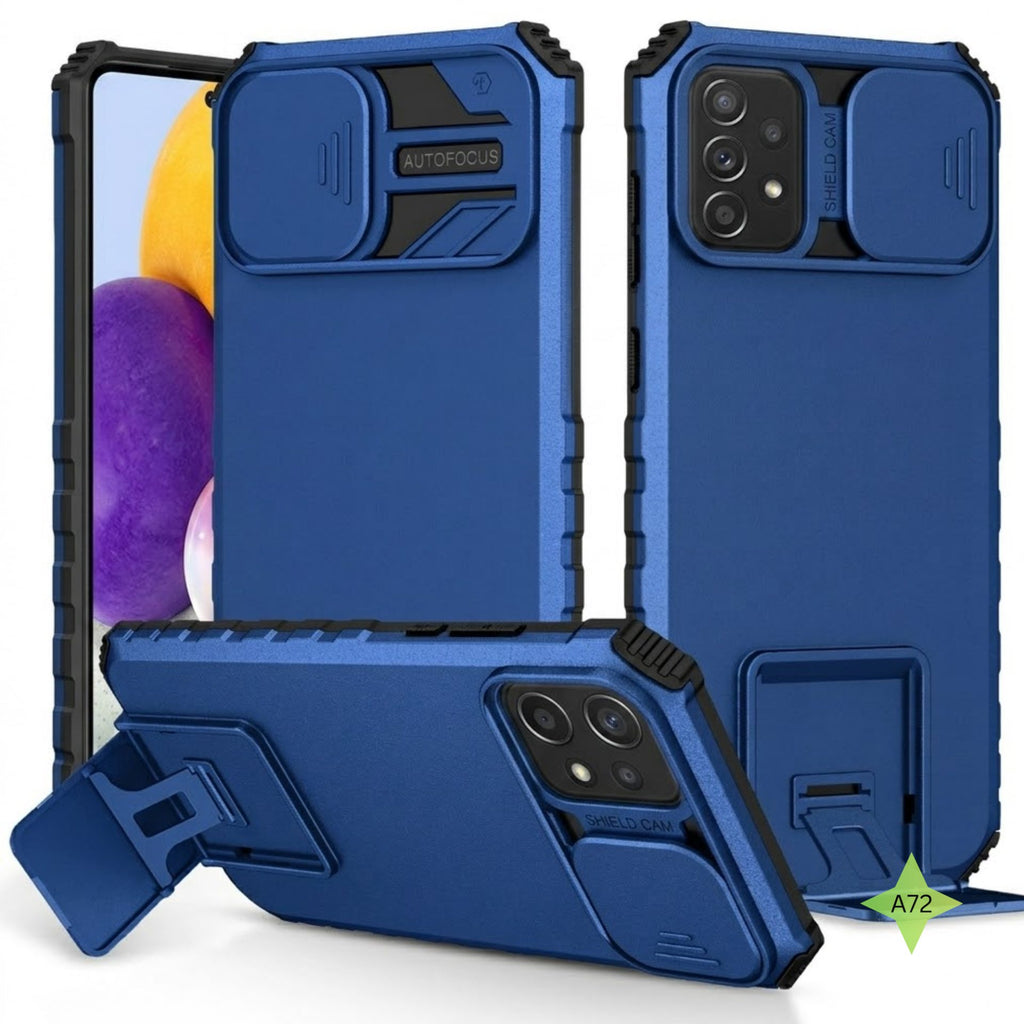 Husă Samsung Galaxy A72 / A72 5G, ultra-rezistentă cu suport, albastru