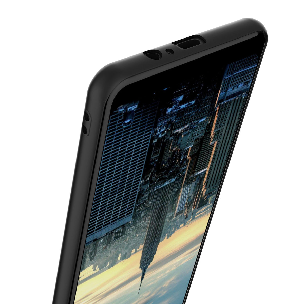 Husă Samsung Galaxy A8 2018, spate rigid, mată, subțire, negru