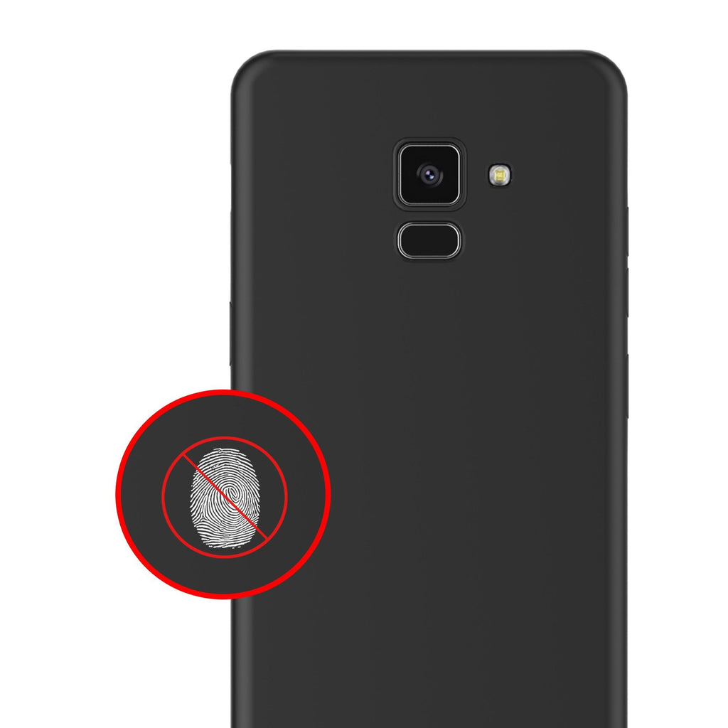 Husă Samsung Galaxy A8 2018, spate rigid, mată, subțire, negru