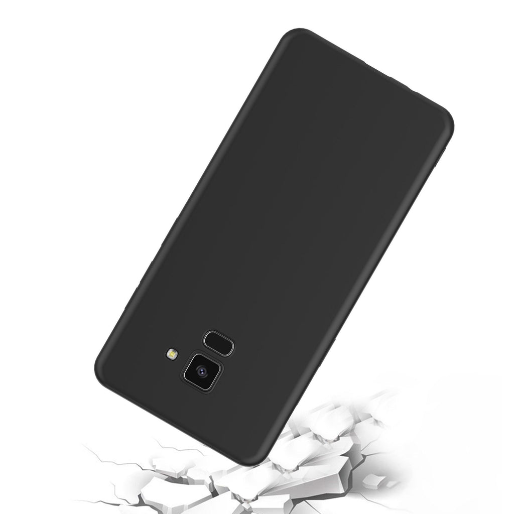Husă Samsung Galaxy A8 2018, spate rigid, mată, subțire, negru