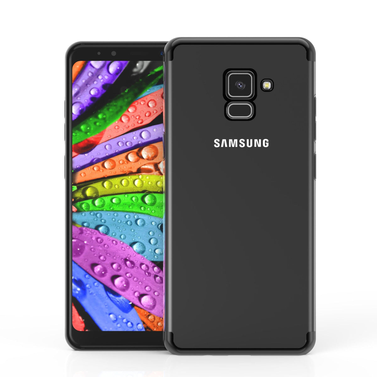 Husă Samsung Galaxy A8 2018, transparentă, negru