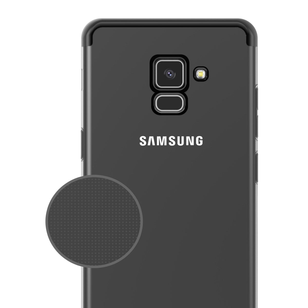 Husă Samsung Galaxy A8 2018, transparentă, negru