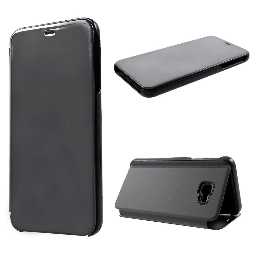 Husă Samsung Galaxy J4 Plus, tip carte cu oglindă, negru
