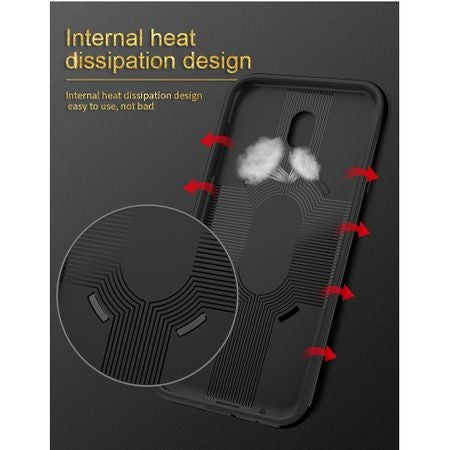 Husă Samsung Galaxy J5 2017, cu inel-suport, negru