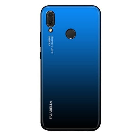 Husă Samsung Galaxy J5 2017, cu spate din sticlă în degrade, albastru