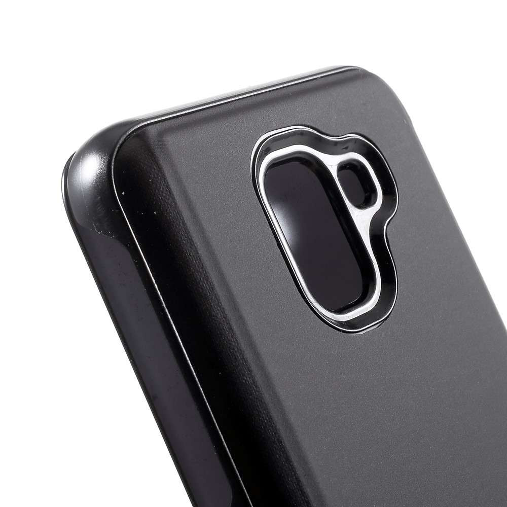 Husă Samsung Galaxy J6 Plus, tip carte cu oglindă, negru