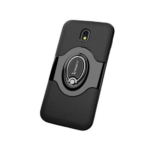 Husă Samsung Galaxy J7 2017, cu inel-suport, negru